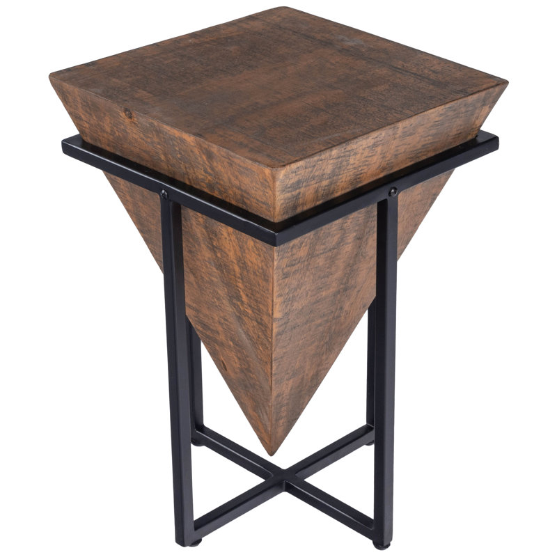 Gulnaria Wood & Metal Side Table
