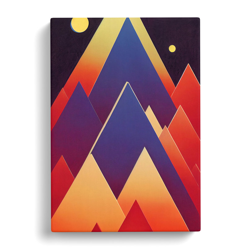 Aneshia Pyramids Abstract Vol.1 - Wrapped Canvas, 76cm H x 50cm W