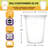 Plastic Deli Containers With Lids 32 OZ Quart Size - 24 Sets