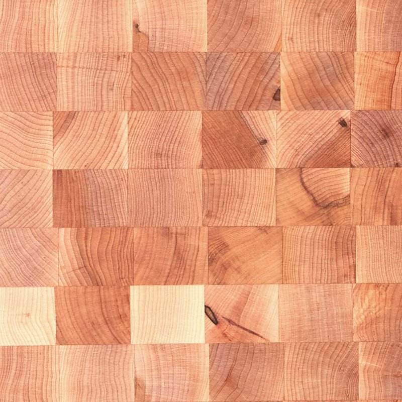 Large Round Maple End Grain Wood Chopping Board, 18 x 3 inches