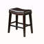 Tabouret de comptoir de 26 po avec garniture cloutée (ensemble de 2) contemporain brun foncé