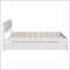 Cadre de lit double avec lit gigogne simple et 2 tiroirs pour blanc brillant-1026333627