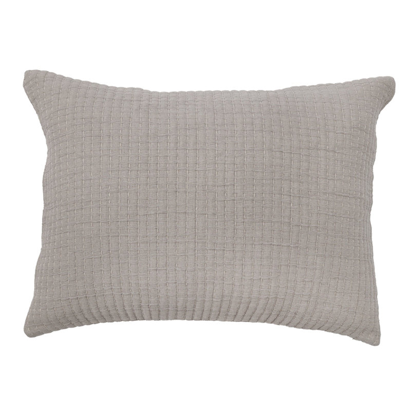 Taie décorative 100% coton Vancouver, Simple, gris