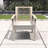 Avah 2pcs Acacia Wood Patio Outdoor Single Sofa With Beige Cushions