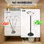 Toilet paper holder bracket, weighted base, matte black, freestanding bathroom floor stand, 25 inches