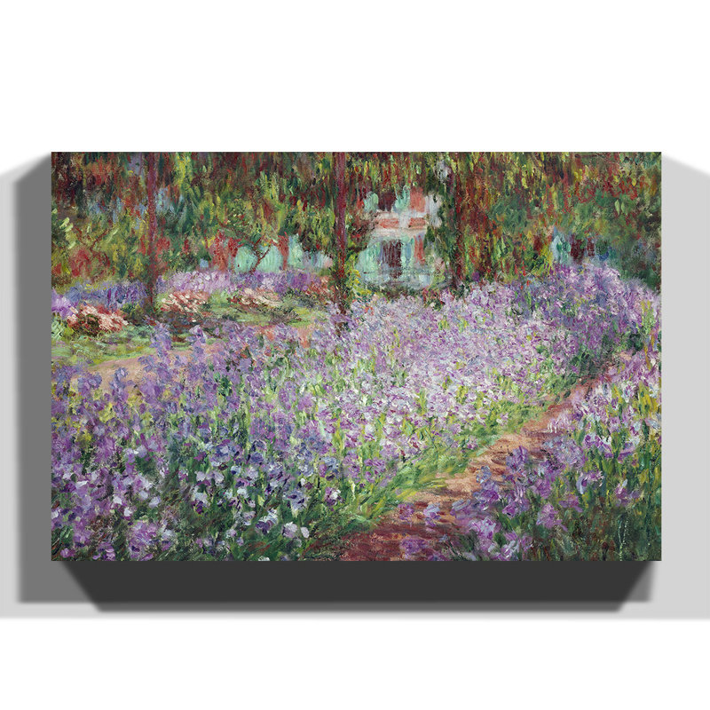 Irises In Monet's Garden by Claude Monet - Wrapped Canvas Painting, 70cm H x 100cm W