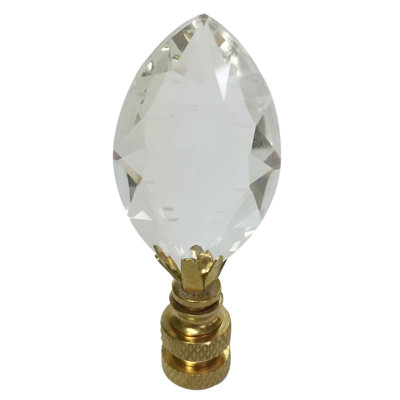 Pear Shaped K9 Crystal Lamp Finial