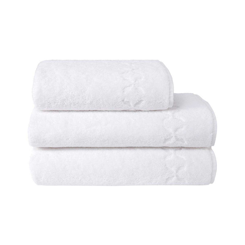 Nature Geometric Rectangle Bath Mat, Blanc