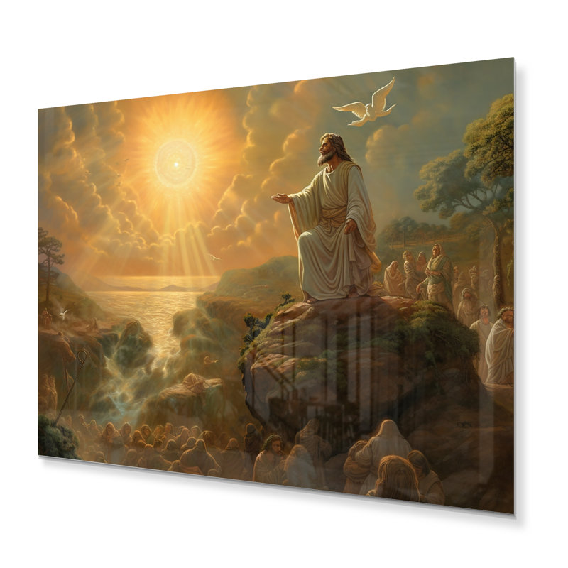 «Jesus Modern Devotion I» - Christianisme, reproduction d'art en métal, H 34 po x l 44 po
