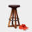 X3 Swivel Upholstered Counter Stool with Solid Wood Frame-2060818527-2060936363-2059802593