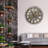 Wall Clock 24" Round Oversized for Living Room decor with Real Moving Gears America Collection-73808852