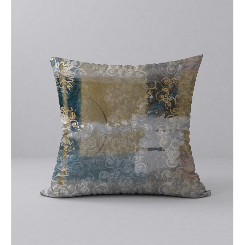 Abstract Reversible Throw Pillow, 20" x 20"
