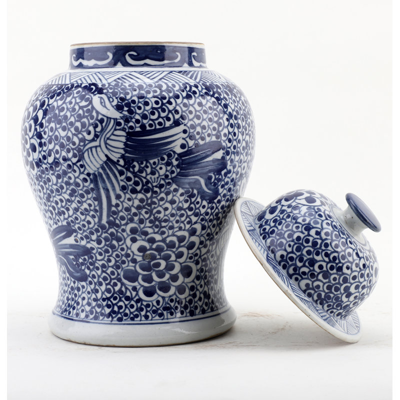 Handmade Porcelain China Ginger Jar