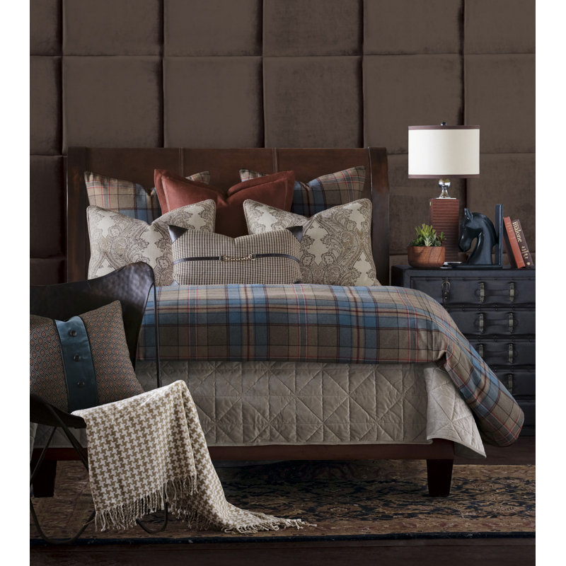 Theo Wool Plaid Comforter, Queen Comforter