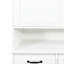 Armoire de buanderie autoportante avec portes - panier inclinable, rangement spacieux, blanc, portes réglables, tablette facile d'entretien, autoportante, design