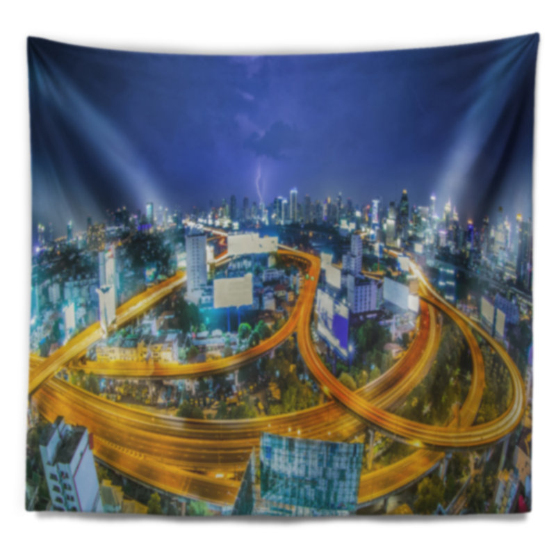 Photographie bangkok city tapisserie Cityscape, H 68 po x l 80 po