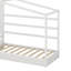 Lit simple en bois avec clôture-417821807