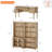 2 Piece Office Set, 56" Executive Desk & Set Of 2 Bookcases With Glass Doors-439618834
