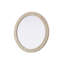 Miroir Dennard ovale cornhusk 42 en lin blanc-108306255