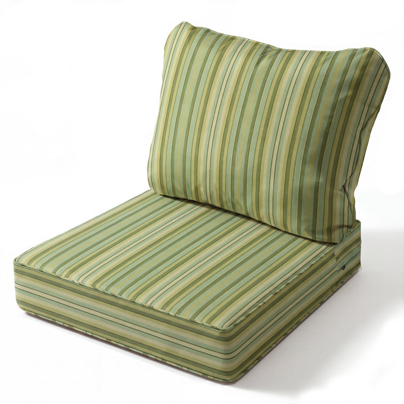 Coussin de siège profond imperméable 24 po x 24 po x 5 po pour meubles de patio, remplacement de meubles de patio, 1
