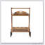 Chariot-bar Riviera en bois d'acacia durable, rangement spacieux et mobilité facile pour une réception élégante