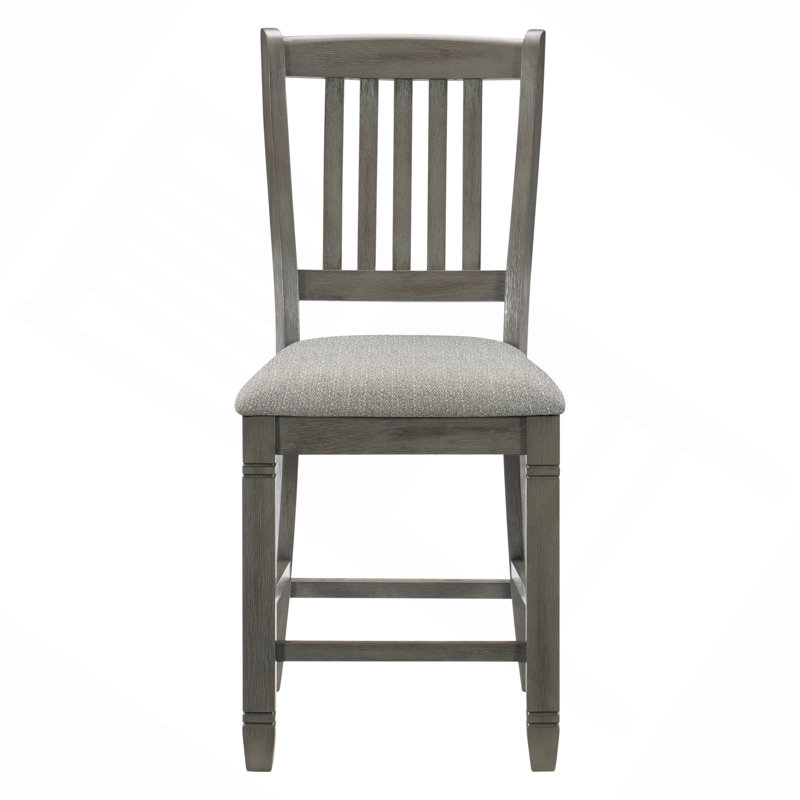 Chaises à hauteur de comptoir, ensemble de 2 pièces, meubles de salle à manger, siège rembourré, chaises en bois, style classique