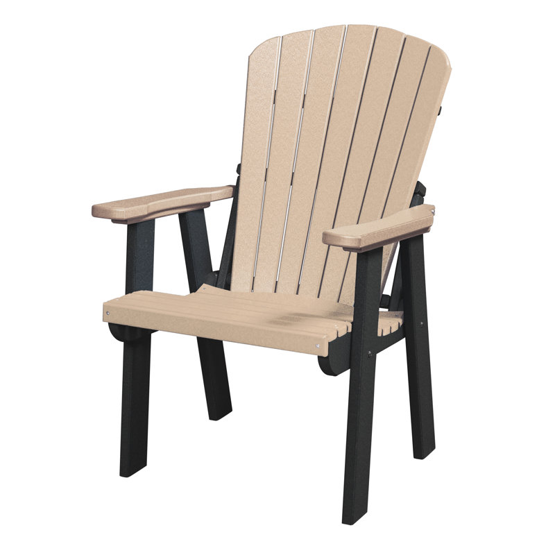 Chaise Adirondack en plastique, Bois vieilli / noir