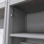 Grand lit escamotable mural gris avec placard-882407394
