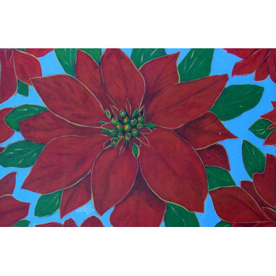 Tapis de porte d’intérieur poinsettia Ternes