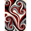 Tapis rouge à motifs abstraits Wargo