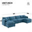 Canapé modulaire en forme de U en chenille de 136 po avec repose-pieds mobile Cloud-630628793