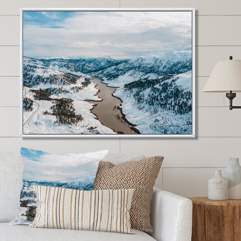 Impression sur toile Icy Alaskan Wilderness II, H 34 po x l 44 po x P 1,5 po, Toile blanche