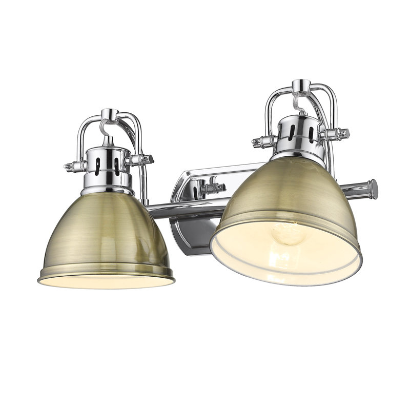Lyndee 2 - Light Dimmable Vanity Light, Chrome, Aged Brass