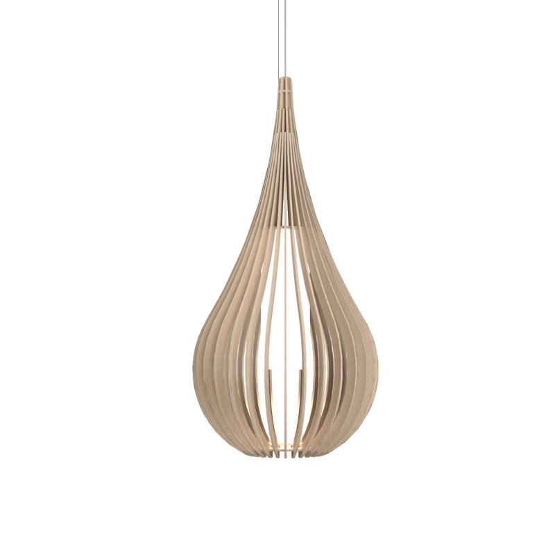 Capadócia 1 - Light Pendant, 23.62" H x 12.6" W x 12.6" D, Organic Cappuccino, Organic Cappuccino