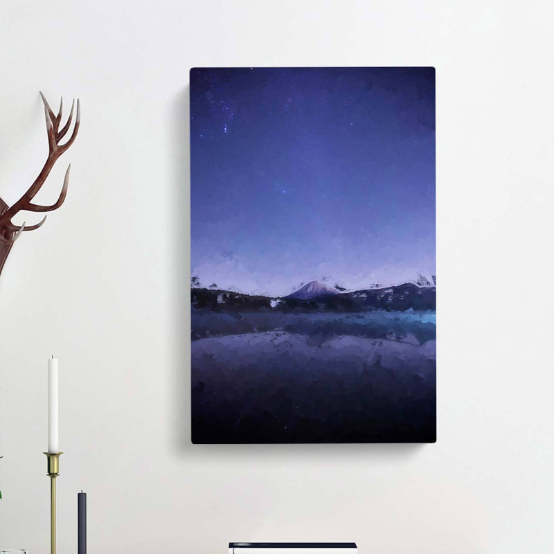 Stars Over The Mountain In Abstract - Wrapped Canvas, 50cm H x 35cm W x 3cm D