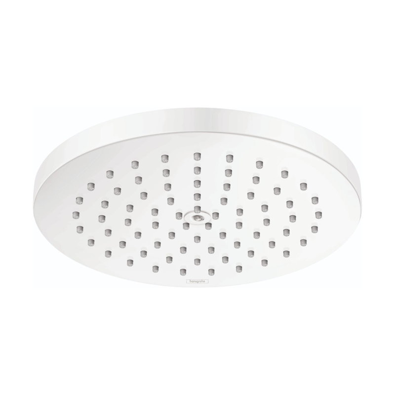Pomme de douche à 1 jet hansgrohe Raindance S 180, Blanc mat, 1,75 gallons par minute
