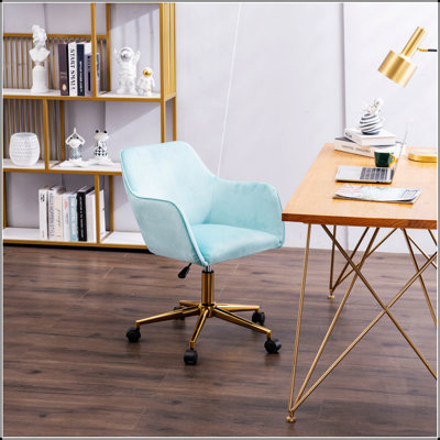Fauteuil de bureau à hauteur réglable en velours