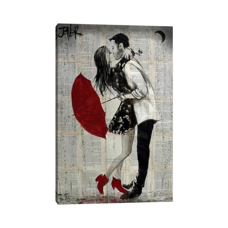 Never Mind The Rain by Loui Jover - Wrapped Canvas Painting, 101.6 cm H x 66.04 cm W x 1.91 cm D