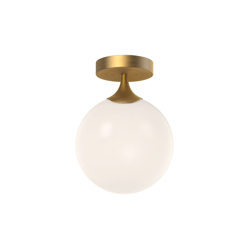 Plafonnier semi-encastré 1 lumière 7,875 po Nedra, Or vieilli