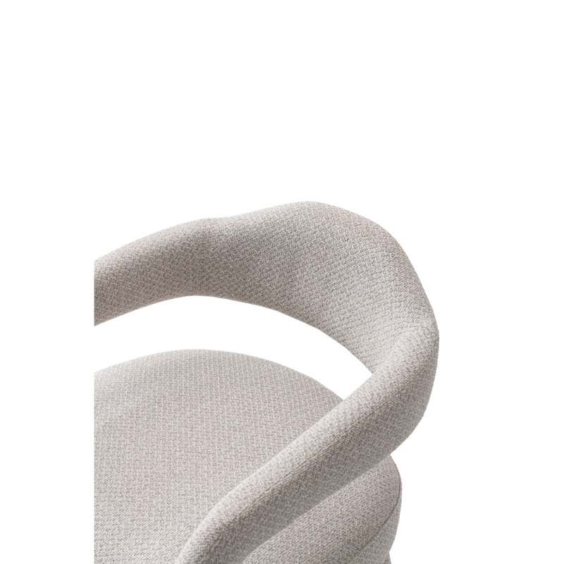 Sawda Modern Tweed Upholstered Dining Armchair, Silver Lining, 2