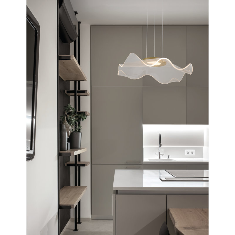 1 - Light Gold LED Unique/Statement Pendant