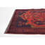 Tapis de zone en laine rouge/bleu 3 pi 5 po x 5 pi one-of-kind-noué la main Auxvasse