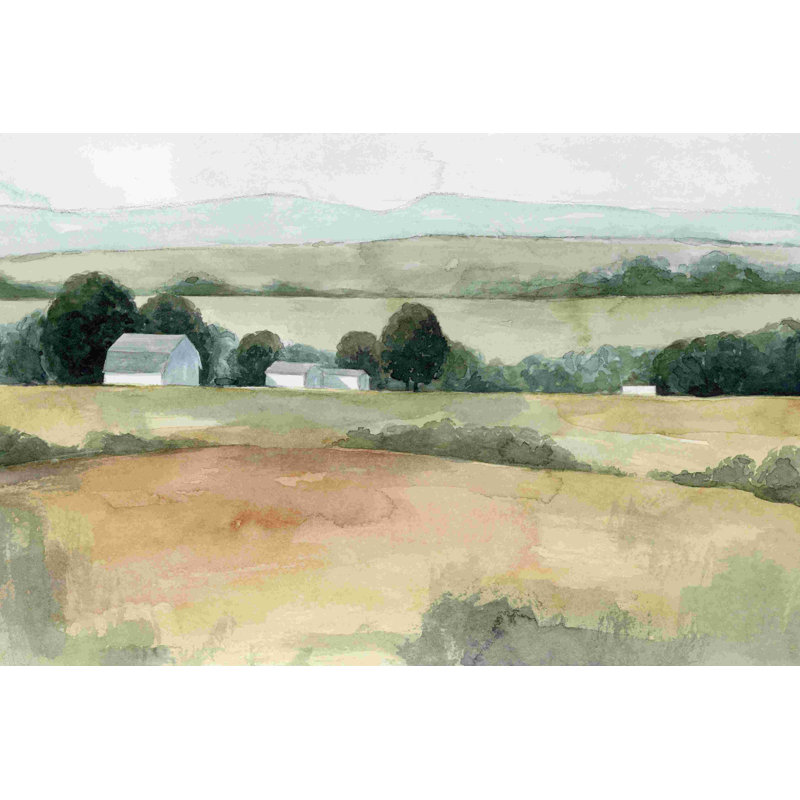 «Family Farm I» par Grace Popp - reproduction sur toile tendue, H 8 po x l 12 po