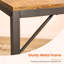 Bureau d'écriture moderne simple avec bureau à 2 niveaux, rustique rétro, 47 po