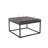 28" Square Button Tufted Metal Ottoman With Multiple Fabric Options-79910617