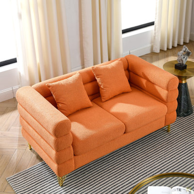 Canapé modulaire surdimensionné de 60 pouces à 2 places, canapé modulaire à assise profonde en tissu Comfort Comfort