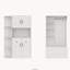 Armoire de vestibule multifonctionnelle gauche-droite avec rangement, 4 crochets et 2 en 1, bleu antique