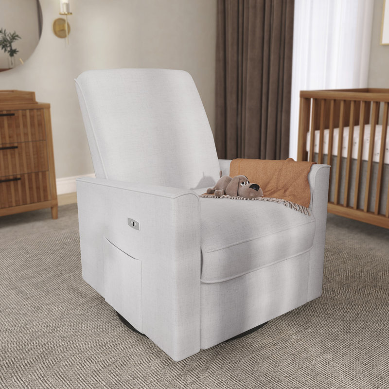 Power Reclining Massage Chair, Fog Gray