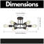 Plafonnier semi-encastré 6 lumières Spoutnik moderne-370957335