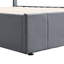 Lit plateforme tapissier avec système de rangement hydraulique - Gris-121886254
